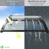 VOUNOT 100x80cm Front Door Canopy Porch Outdoor Awning, Patio Rain Shelter, Anthracite