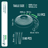 VOUNOT Flexible Lawn Garden Edging Border, with 80 Pegs, Black 40m