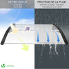 VOUNOT 100x80cm Front Door Canopy Porch Outdoor Awning, Patio Rain Shelter, Black - VOUNOTUK