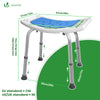 VOUNOT Adjustable Shower Stool, Bath Seat w/Non-Slip Feet Max Load 136 kg, Blue