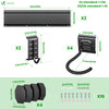 VOUNOT Bike Wall Mounted Rack for 4 Bikes & 2 Helmets, Black