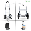 VOUNOT Folding Shopping Trolley with Detachable bag, 2 Mudguard wheels 55L Black