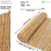 VOUNOT Natural Peeled Reed Fence 140x300cm with Fixing Clips Garden Panel Fence