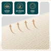 VOUNOT 6 Pack Bedding Storage Bags, Foldable Sheet Organisers, Beige