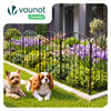 VOUNOT® 10 Pack Metal Garden Fence, 61 x 33 cm Decorative Edging, Black
