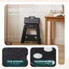 VOUNOT  Folding Step Stool, Anti-Slip Folding Stool, 39x32x40 cm Black