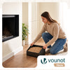 VOUNOT Wood Pellet Burner Basket, 30 x 25.7 x 17 cm, Metal, Black