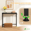 VOUNOT Slim Console Table, Metal Frame Entryway Table, 75x24x75 cm, Black