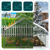 VOUNOT  Walk In Chicken Run Coop, Galvanised Poultry Cage, 300x300x200 cm