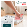 VOUNOT Folding Step Stool Metal with Anti-Slip Platform 38x26cm, White