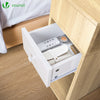 VOUNOT Set of 2 Narrow Bedside Table 25x30x66cm Nightstand Side End Table Natural