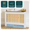 VOUNOT Radiator Cover Cabinet with Vertical Slats, White Oak, 111x19x82cm