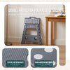 VOUNOT  Folding Step Stool, Anti-Slip Folding Stool, 39x32x40 cm Grey
