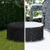VOUNOT Garden Furniture Covers Ø190x73cm Waterproof Patio Set Cover Black - VOUNOTUK