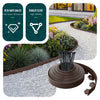 VOUNOT Flexible Lawn Garden Edging Border, with 80 Pegs, Brown 40m