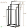 VOUNOT Freestanding Towel Rail 4-Tier Metal Towel Stand, Black