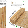 VOUNOT Natural Peeled Reed Fence 100x300cm with Fixing Clips Garden Panel Fence
