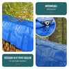 VOUNOT 3x5m Tarpaulin Heavy Duty 180 g/m² Waterproof Tarp Blue