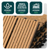 VOUNOT WPC Decking Tiles Set of 11, Outdoor Deck Tiles, 30x30 cm, Natural Wood