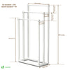 VOUNOT Freestanding Towel Rail 3-Tier Metal Towel Stand, White