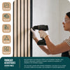 VOUNOT 4 Pack Acoustic Panels 120x60cm MDF Slat Wall Panels, White Oak