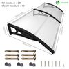 VOUNOT 200x80cm Front Door Canopy Porch Outdoor Awning, Patio Rain Shelter, Black - VOUNOTUK