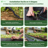 VOUNOT 2x10m Weed Control Fabric with Pegs, Heavy Duty Landscape Ground Cover Membrane