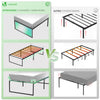 VOUNOT Single Bed Frame 90x190 cm, Sturdy Metal - 36cm Height, Black