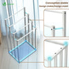 VOUNOT Freestanding Towel Rail 4-Tier Metal Towel Stand, White