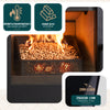 VOUNOT Wood Pellet Burner Basket, 30 x 25.7 x 17 cm, Metal, Black