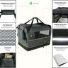 VOUNOT Pet Carrier Bag Portable Foldable Dog Cat Travel Carrier Bag, 3 Entry Doors, Breathable Mesh and Padded Handles, L Grey - VOUNOTUK
