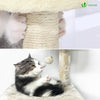 VOUNOT Cat Tree Tower with Space Capsule, Multi Level Cat Activity Center, Beige - VOUNOTUK