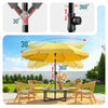 VOUNOT 2m Tilting Garden Parasol UV50+ with Ground Anchor, Yello
