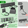 VOUNOT Bike Wall Mounted Rack for 4 Bikes & 2 Helmets, Black