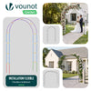VOUNOT Metal Garden Arch for Climbing Plants, 140 x 37 x 240 cm, Black