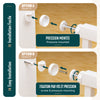 VOUNOT Safety Gate for Stairs 103-110cm, Pressure Fit Baby Gate, White