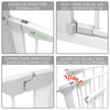 VOUNOT Stair Gates, Pressure Fit Safety Gate, White 75-96 cm
