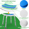 VOUNOT Adjustable Shower Stool, Bath Seat w/Non-Slip Feet Max Load 136 kg, Blue