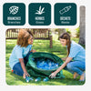 VOUNOT 500L Large Garden Waste Bags with Handles, Green, 3pcs