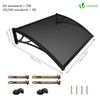 VOUNOT 100x80cm Front Door Canopy Porch Outdoor Awning, Patio Rain Shelter, Anthracite