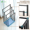 VOUNOT Freestanding Towel Rail 4-Tier Metal Towel Stand, Black