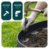 VOUNOT Flexible Lawn Garden Edging Border, with 40 Pegs, Anthracite 20m
