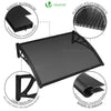 VOUNOT 100x80cm Front Door Canopy Porch Outdoor Awning, Patio Rain Shelter, Anthracite