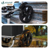 VOUNOT Folding Shopping Trolley with Cool Bag, 2 Mudguard wheels 57L Black