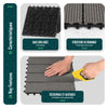 VOUNOT WPC Decking Tiles Set of 11, Outdoor Deck Tiles, 30x30 cm,Grey