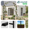 VOUNOT Metal Garden Arch for Climbing Plants, 140 x 37 x 240 cm, Black