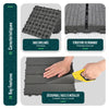 VOUNOT Decking Tiles Set of 22, Outdoor Deck Tiles, 30x30 cm, Anthracite