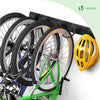 VOUNOT Bike Wall Mounted Rack for 4 Bikes & 2 Helmets, Black