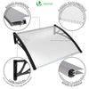 VOUNOT 120x80cm Front Door Canopy Porch Outdoor Awning, Rain Shelter, Black - VOUNOTUK