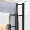 VOUNOT Freestanding Towel Rail 3-Tier Metal Towel Stand, Black